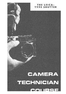 Leica M 3 manual. Camera Instructions.